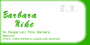 barbara mike business card